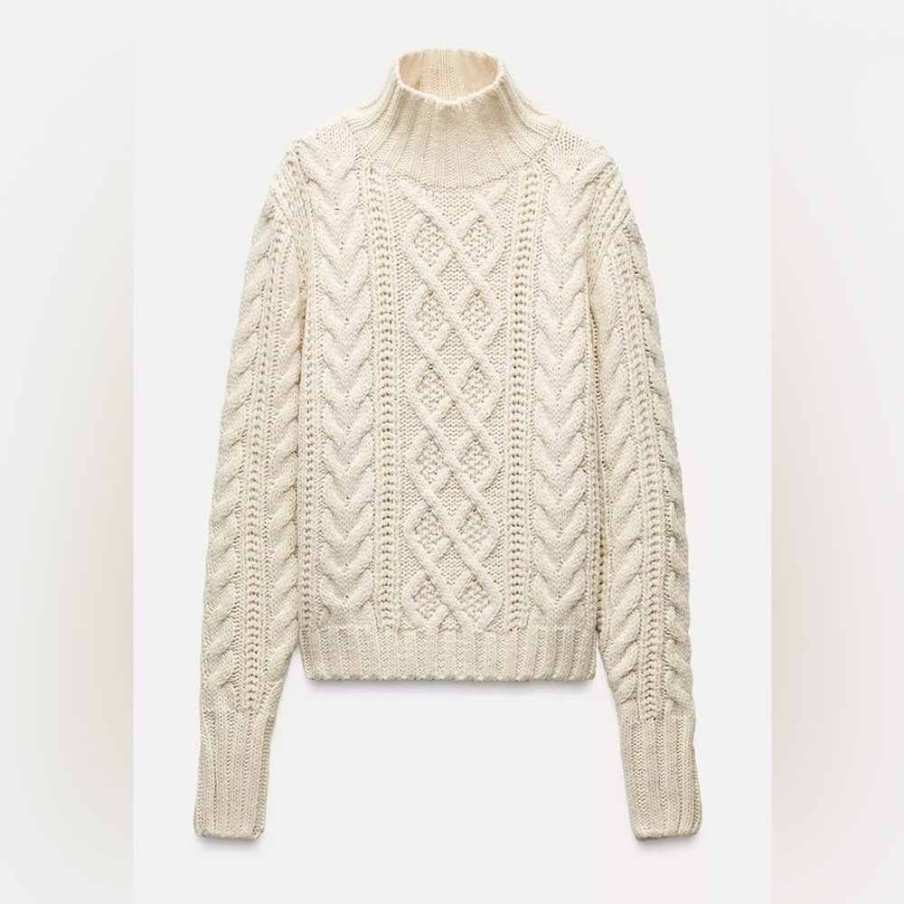 Cozy Zara Cable Knit Sweater